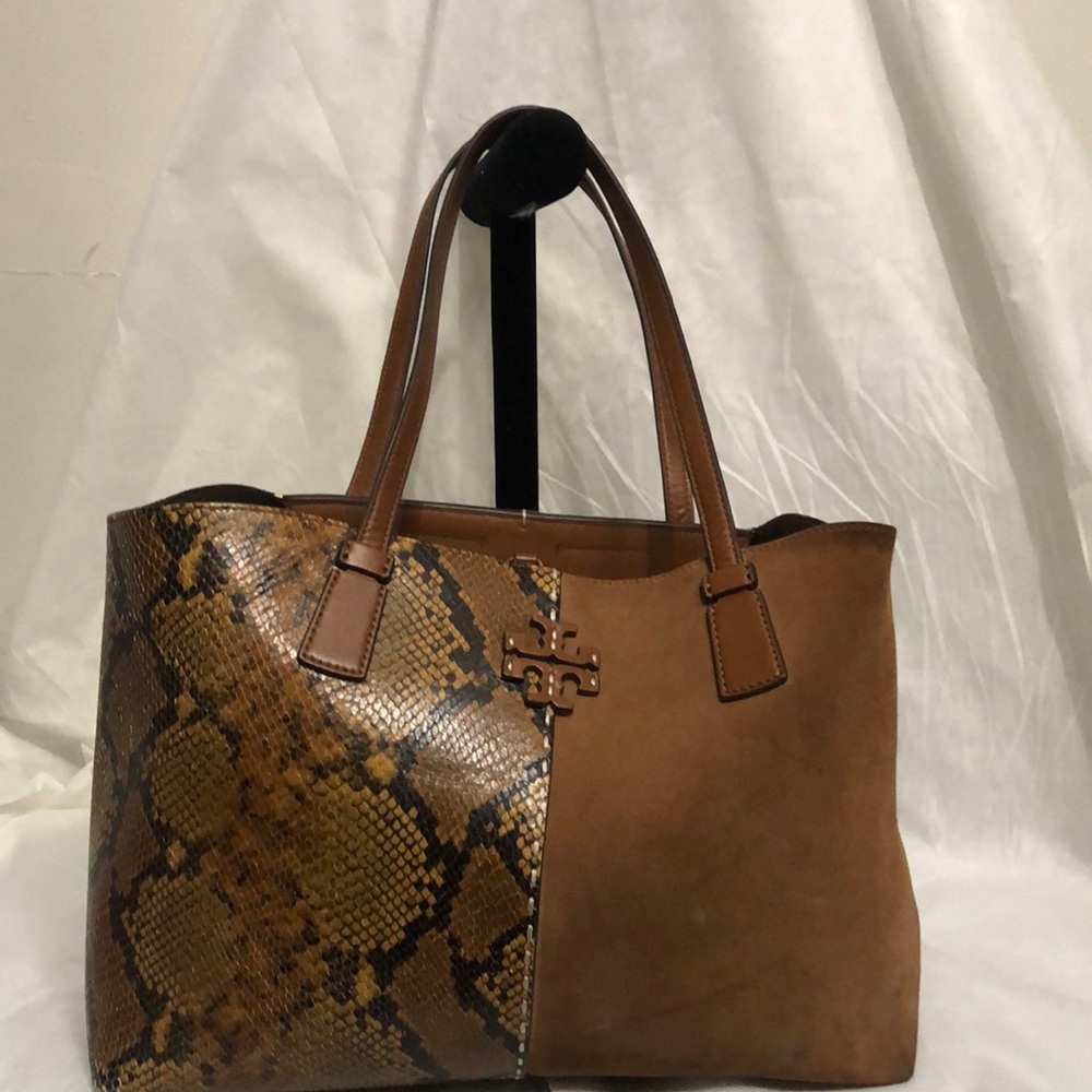 Tory Burch Mc Graw Suede & Leather Tote